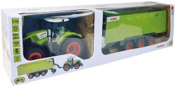RC Traktor Claas Axion + přívěs na vysílačku 2,4GHz na baterie Světlo