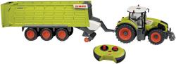 RC Traktor Claas Axion + přívěs na vysílačku 2,4GHz na baterie Světlo
