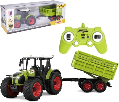 RC Traktor Claas set s vlečkou na vysílačku 2,4GHz na baterie Světlo RC Traktor Claas set s vlečkou na vysílačku 2,4GHz na baterie Světlo