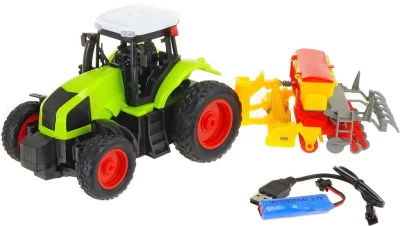 RC Traktor s lištou na vysielačku 27MHz 1:16 na batérie USB Svetlo Zvuk