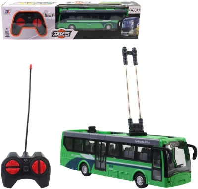 RC Trolejbus MHD na dálkové ovládání 27MHz na baterie Světlo