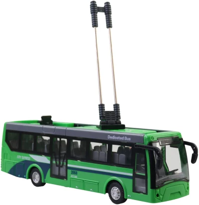 RC Trolejbus MHD na dálkové ovládání 27MHz na baterie Světlo