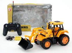 RC Vozidlo stavební traktor s nakladačem na vysílačku 5 funkcí na baterie USB