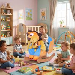 RCsale houpací lev s lvíčetem