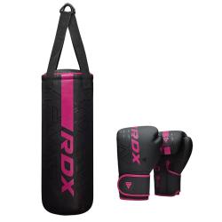 RDX Detský boxovací vak a rukavice F6 2FT KARA ružové RDX Detský boxovací vak a rukavice F6 2FT KARA ružové
