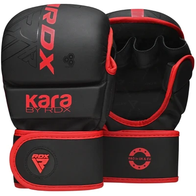 RDX grapplingové rukavice F6 Shooter, matná červená, plus S/M