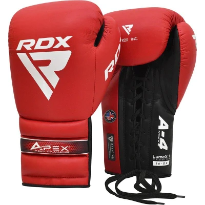 RDX Šněrovací tréninkové rukavice APEX červené 14 oz RDX Šněrovací tréninkové rukavice APEX červené 14 oz