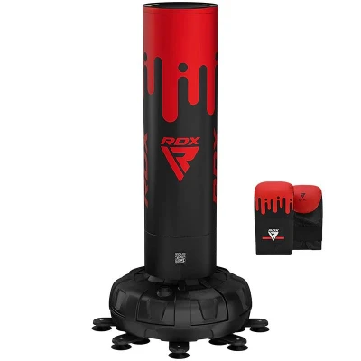 RDX Volně stojící boxovací pytel ADULTS PUNCH BAG F9 s rukavicemi, červeno-černý 6ft
