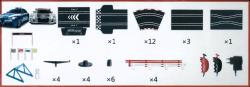 RE.EL Toys autodráha licencovaná Polizia 3v1 1:43 3 metry, 3 sestavy, LED světla