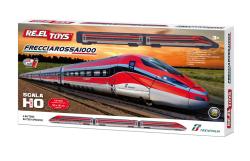RE.EL Toys Frecciarossa 1000 licencovaný vlak v měřítku H0 na baterie, vlak 91cm, dráha 5m