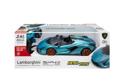 RE.EL Toys RC auto Lamborghini Sian 1:16 modrá metalíza, proporcionální RTR LED 2,4Ghz