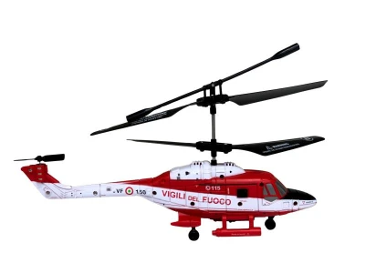 RC vrtulník infračervený hasičský 3 kanály, gyroskop RTF sada