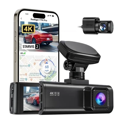 REDTIGER F7N Pro černá WiFi 4K + 1080p palubní kamera