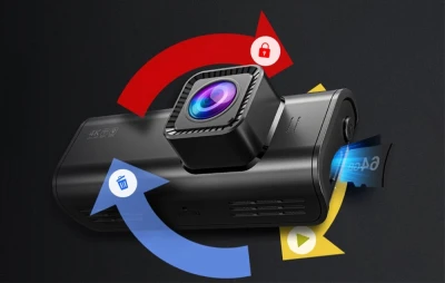 REDTIGER F7N Pro černá WiFi 4K + 1080p palubní kamera