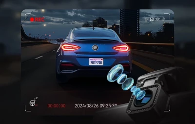 REDTIGER F7N Pro černá WiFi 4K + 1080p palubní kamera