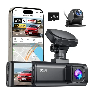 Redtiger F7N WiFi 4K + 1080p černá palubní kamera
