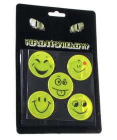 Reflexné samolepky Smajlík 5 ks mix