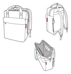 Reisenthel Allday Backpack M Herringbone Dark Blue batoh