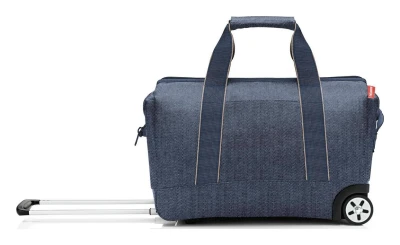 Reisenthel Allrounder Herringbone tmavě modrá taška na kolečkách