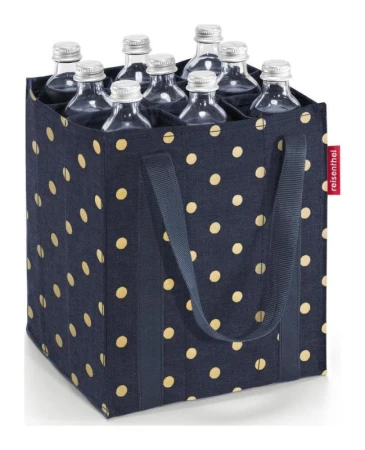 Reisenthel Bottlebag Metallic Dots Blue taška na lahve