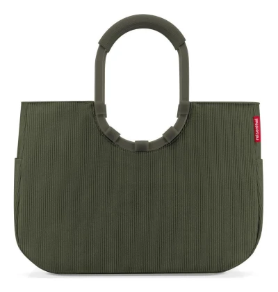 Reisenthel Loopshopper L Cord Dark Matcha taška přes rameno