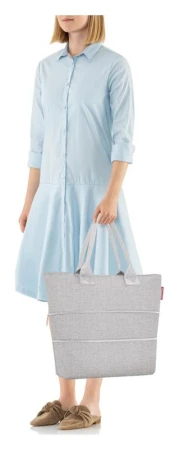 Reisenthel Shopper E1 Twist světle šedá dámská kabelka