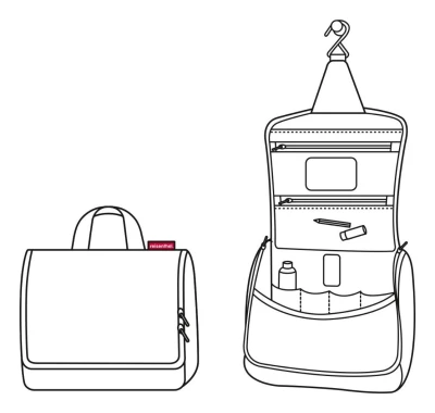 Reisenthel Toiletbag Twist Silver šedá toaletní taška