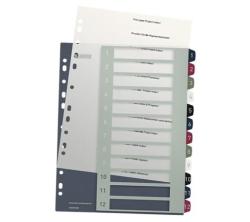 LEITZ Rejstříky Style - popisovatelné na PC, A4+ MAXI 1-12