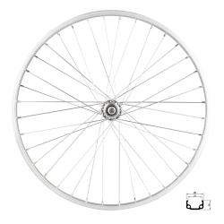 REMERX Kolo zadní RMX 21, 507x21, stříbrné, náboj F80429 REMERX Kolo zadní RMX 21, 507x21, stříbrné, náboj F80429