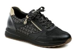 Remonte D1G08-05 černé dámské nadměrné polobotky