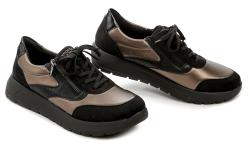 Remonte D2V02-04 čierno bronzové dámske nadmerné poltopánky