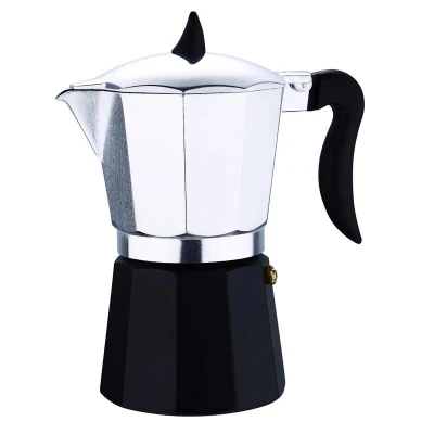 Renberg Konvice na espresso 6 šálků černá/stříbrná Renberg Konvice na espresso 6 šálků černá/stříbrná