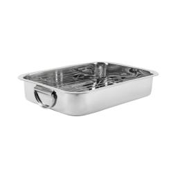 Renberg Pekáč s mřížkou PRESTO 37x26,5x6,3 cm nerez