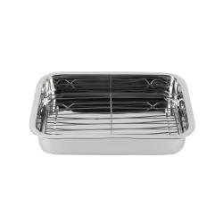 Renberg Pekáč s mřížkou PRESTO 37x26,5x6,3 cm nerez
