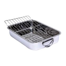 Renberg Pekáč s mřížkou PRESTO 37x26,5x6,3 cm nerez