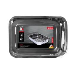 Renberg Pekáč s mřížkou PRESTO 37x26,5x6,3 cm nerez