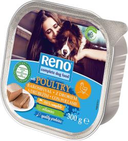 RENO Dog drůbeží, vanička 300 g (bal. 9 ks)
