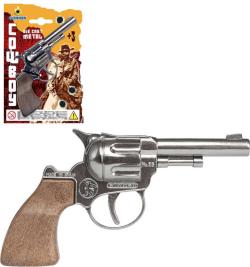 Revolver dětský kovbojský 14cm kovový kolt stříbrný Revolver dětský kovbojský 14cm kovový kolt stříbrný