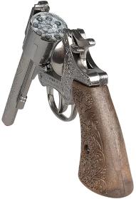 Revolver kovbojský kovový na kapsle 8 ran dětská zbraň kapslovka