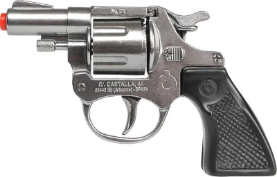 Revolver policejní kovový na kapsle 8 ran dětská zbraň kapslovka