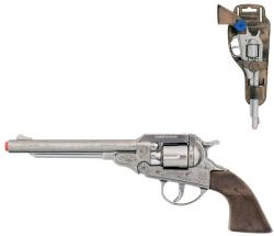 Revolver stříbrný kovbojský dětská kovová zbraň kapslovka na 8 ran Revolver stříbrný kovbojský dětská kovová zbraň kapslovka na 8 ran