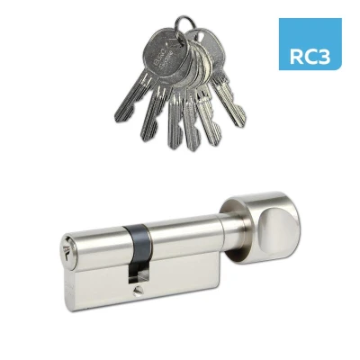 Richter Vložka cylindrická K30+35 s knoflíkem 6kl. Ni, 3.třída bezp.RICHTER