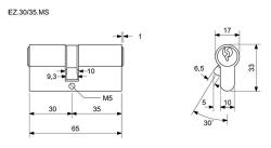 Richter Vložka cylindrická stavební 30+35 3kl. Ms