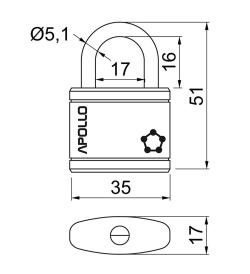 Richter Zámek visací APOLLO 35 3kl. ČER