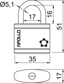 Richter Zámek visací APOLLO 35 3kl. ČRV