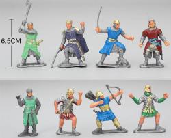 Římští válečníci bojovníci se zbraněmi plastové akční figurky 9cm set 8ks v sáčku