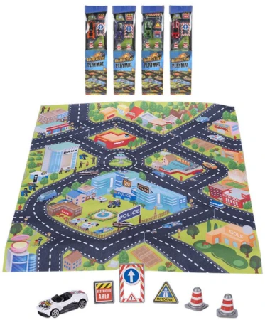 Roadblasters koberec dopravní město 80x70cm set s autem a doplňky 4 druhy Roadblasters koberec dopravní město 80x70cm set s autem a doplňky 4 druhy