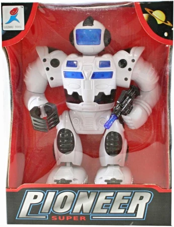 Robot bojový Pioneer chodiaci 23cm na batérie Svetlo Zvuk