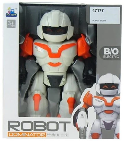 Robot Dominator bojový set se zbraní a štítem 24cm na baterie Světlo Zvuk 3 barvy