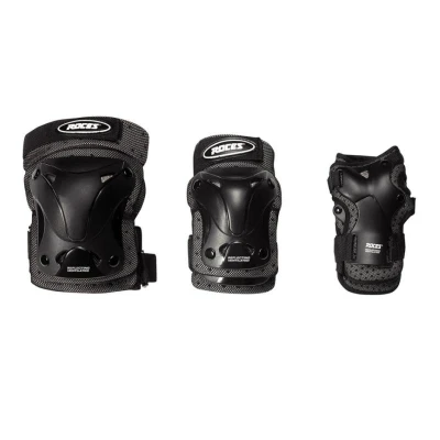 Roces Junior Ventilated 3-Pack Black dětské chrániče Roces Junior Ventilated 3-Pack Black dětské chrániče